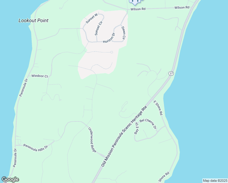 map of restaurants, bars, coffee shops, grocery stores, and more near 499 Shaker Trail in Traverse City