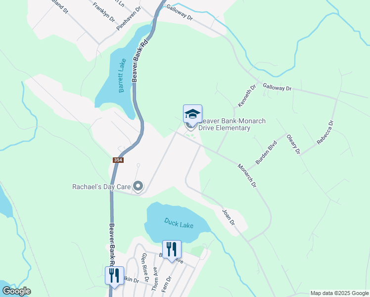 map of restaurants, bars, coffee shops, grocery stores, and more near 27 Monarch Drive in Beaver Bank
