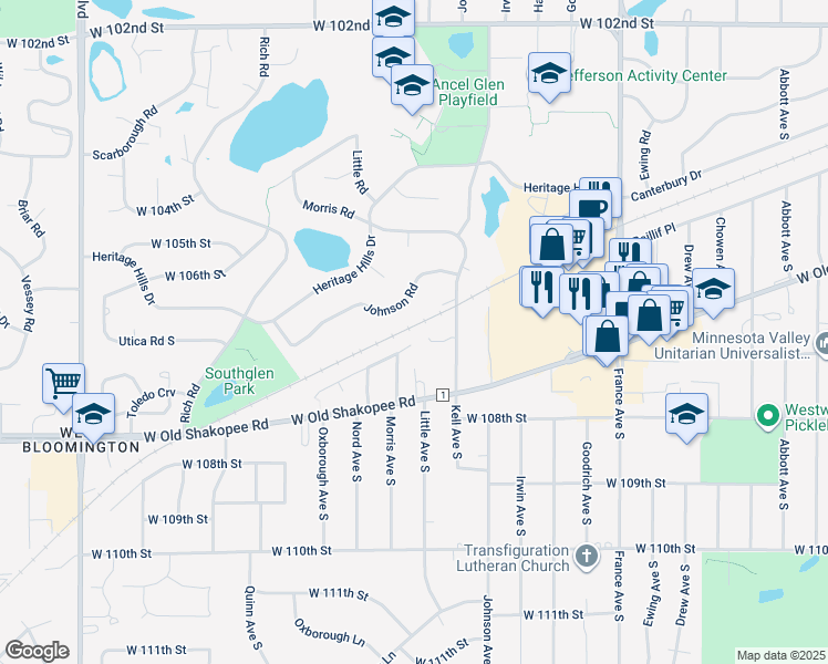 map of restaurants, bars, coffee shops, grocery stores, and more near 4508 Nord Drive in Minneapolis