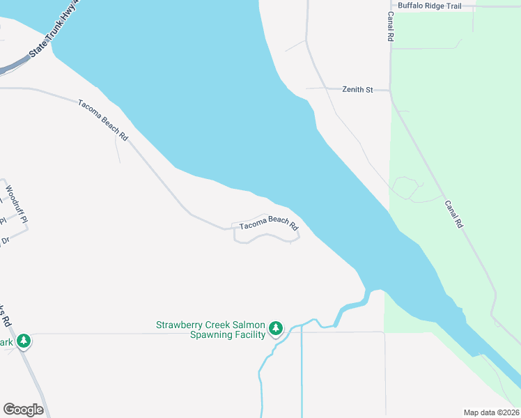 map of restaurants, bars, coffee shops, grocery stores, and more near 1500 Tacoma Beach Road in Sturgeon Bay