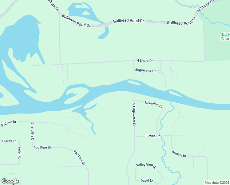 map of restaurants, bars, coffee shops, grocery stores, and more near 7388 Lakeview Drive in Eau Claire