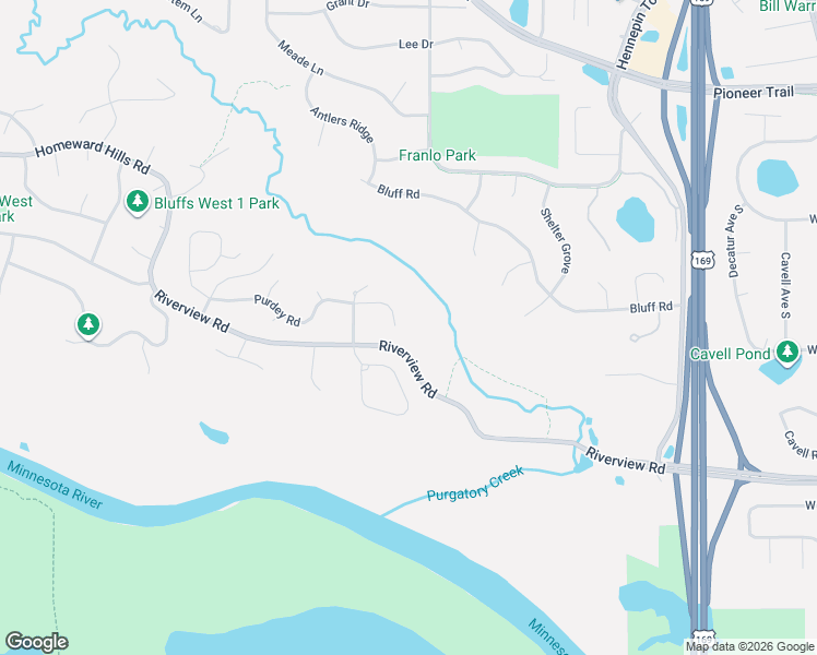 map of restaurants, bars, coffee shops, grocery stores, and more near 10432 Purdey Road in Eden Prairie