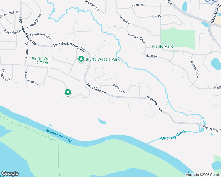 map of restaurants, bars, coffee shops, grocery stores, and more near 10761 Purdey Road in Eden Prairie