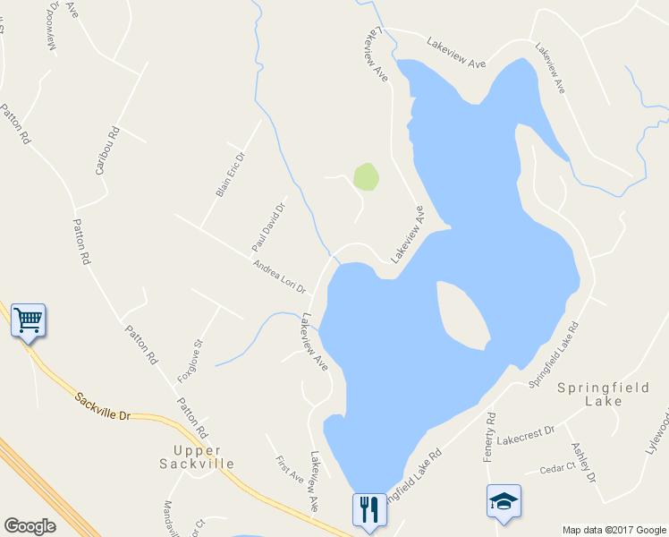 map of restaurants, bars, coffee shops, grocery stores, and more near 239 Lakeview Avenue in Middle Sackville