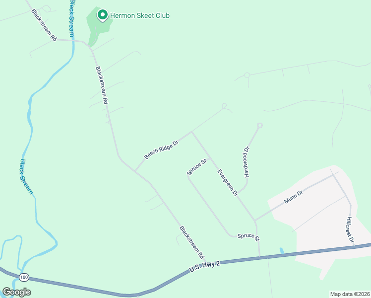 map of restaurants, bars, coffee shops, grocery stores, and more near 20 Beech Ridge Drive in Hermon