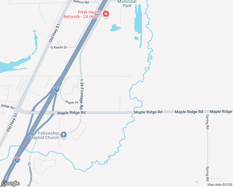 map of restaurants, bars, coffee shops, grocery stores, and more near 1066 Maple Ridge Road in Mosinee
