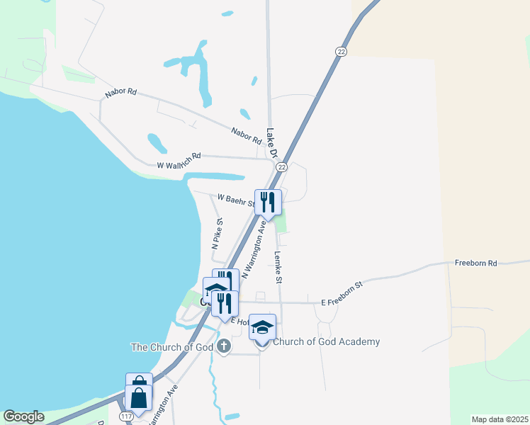 map of restaurants, bars, coffee shops, grocery stores, and more near 304 Golf View Road in Cecil