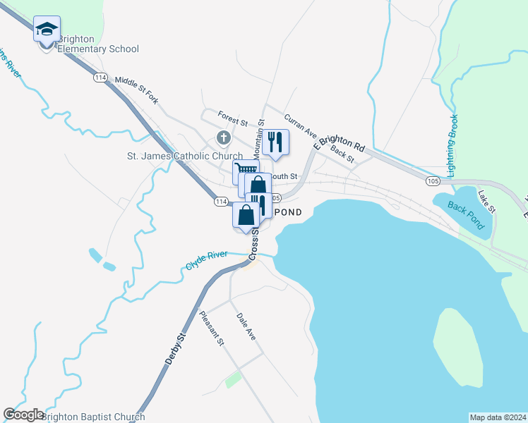 map of restaurants, bars, coffee shops, grocery stores, and more near in Brighton