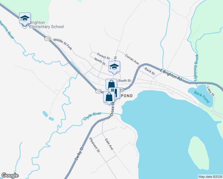 map of restaurants, bars, coffee shops, grocery stores, and more near 12 Railroad Street in Brighton