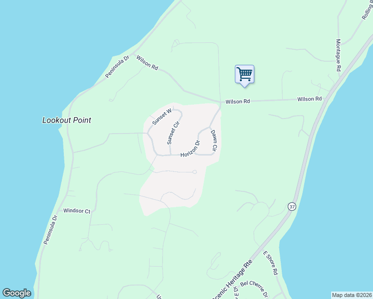 map of restaurants, bars, coffee shops, grocery stores, and more near 8801 Horizon Drive in Traverse City