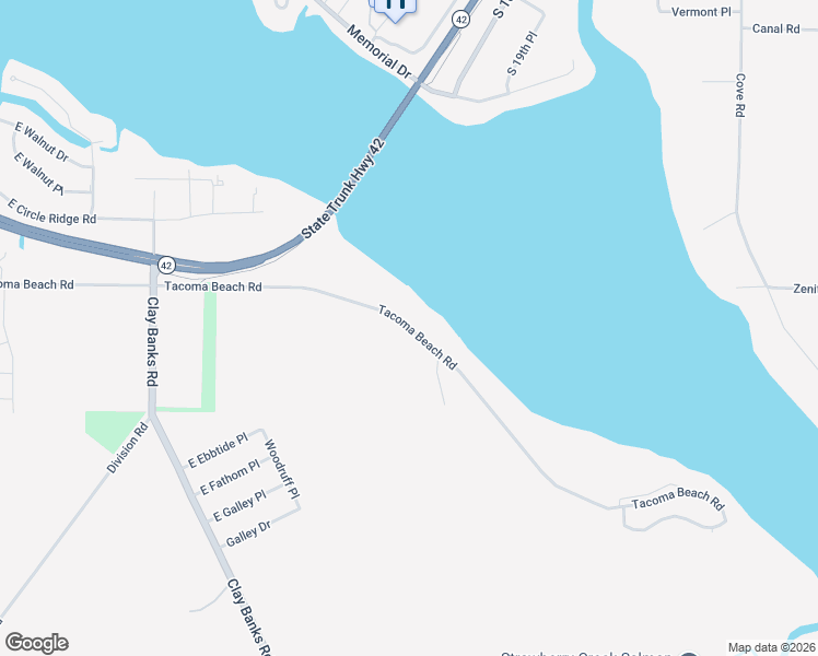 map of restaurants, bars, coffee shops, grocery stores, and more near 1066 Tacoma Beach Road in Sturgeon Bay