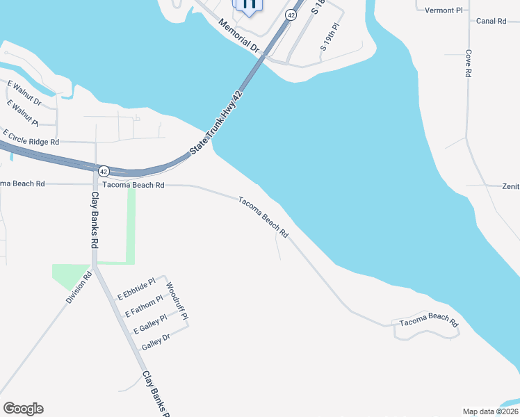 map of restaurants, bars, coffee shops, grocery stores, and more near 1066 Tacoma Beach Road in Sturgeon Bay