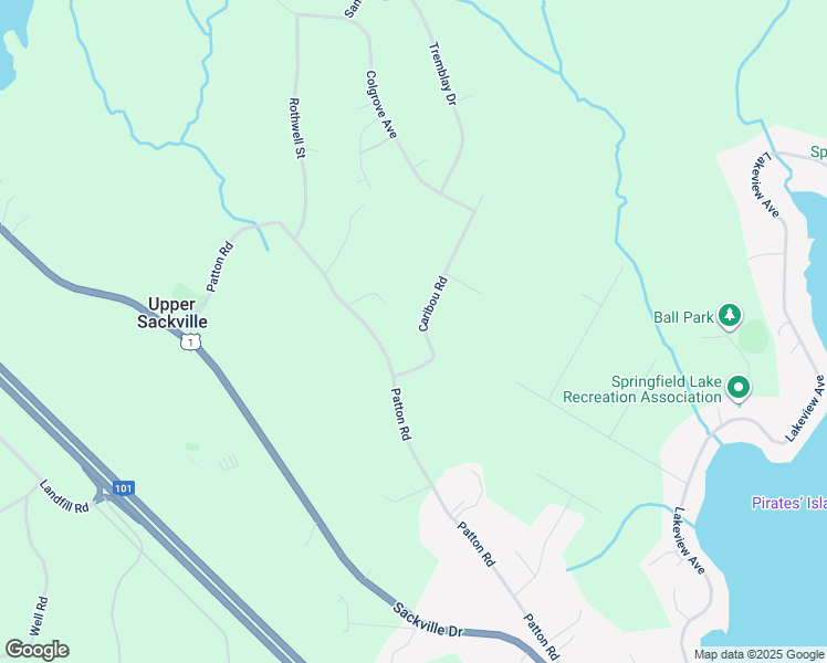 map of restaurants, bars, coffee shops, grocery stores, and more near 40 Caribou Road in Upper Sackville