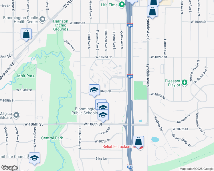 map of restaurants, bars, coffee shops, grocery stores, and more near 1370 Devonshire Curve in Minneapolis