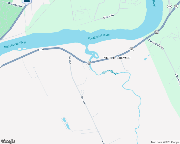 map of restaurants, bars, coffee shops, grocery stores, and more near 23 Houston Lane in Brewer