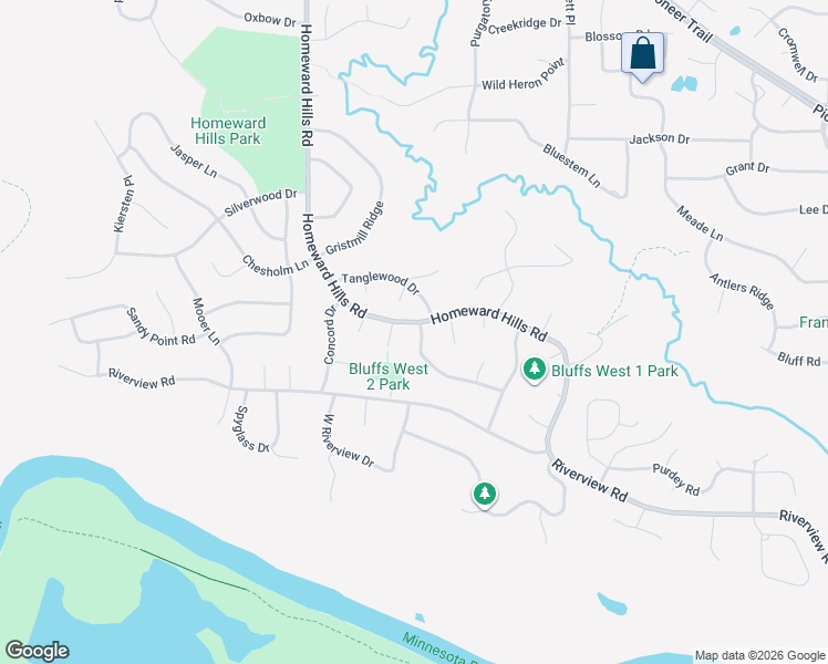 map of restaurants, bars, coffee shops, grocery stores, and more near 11601 Tanglewood Drive in Eden Prairie
