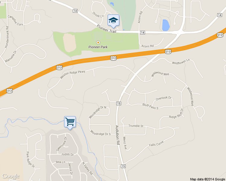 map of restaurants, bars, coffee shops, grocery stores, and more near 875 Deerwood Drive in Chaska