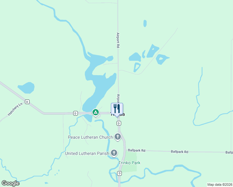 map of restaurants, bars, coffee shops, grocery stores, and more near N6241 Airport Road in Bowler