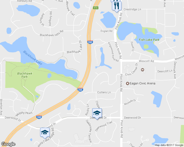map of restaurants, bars, coffee shops, grocery stores, and more near 3854 Kings Wood Court in Eagan