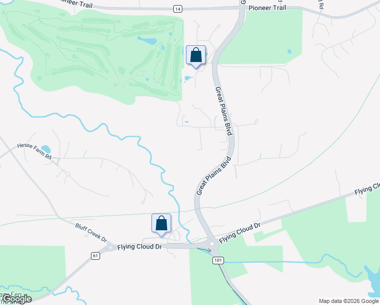 map of restaurants, bars, coffee shops, grocery stores, and more near 10300 Mandan Circle in Chaska
