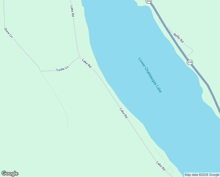 map of restaurants, bars, coffee shops, grocery stores, and more near 379 Lake Road in Chateaugay