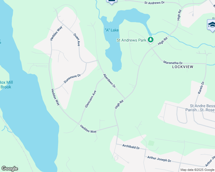 map of restaurants, bars, coffee shops, grocery stores, and more near 20 Glencairn Avenue in Fall River