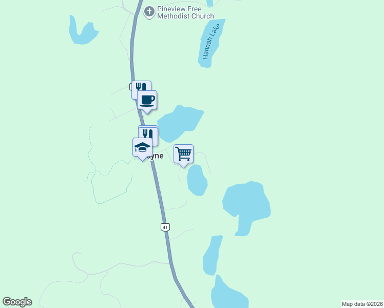map of restaurants, bars, coffee shops, grocery stores, and more near 1011 Little Pond Road in Cloyne