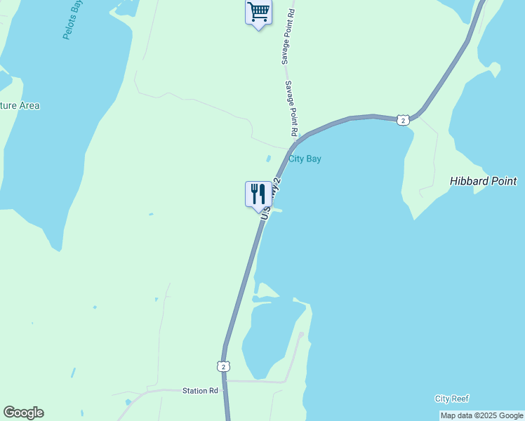 map of restaurants, bars, coffee shops, grocery stores, and more near 3593 U.S. 2 in North Hero