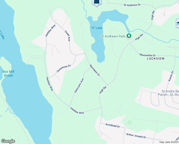 map of restaurants, bars, coffee shops, grocery stores, and more near 20 Glencairn Avenue in Fall River