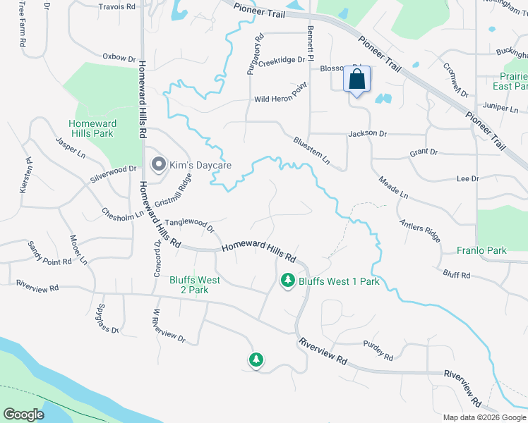 map of restaurants, bars, coffee shops, grocery stores, and more near 11362 Burr Ridge Lane in Eden Prairie