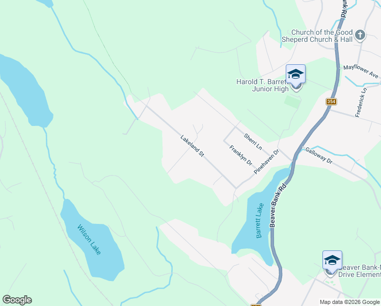 map of restaurants, bars, coffee shops, grocery stores, and more near 84 Lakeland Street in Beaver Bank