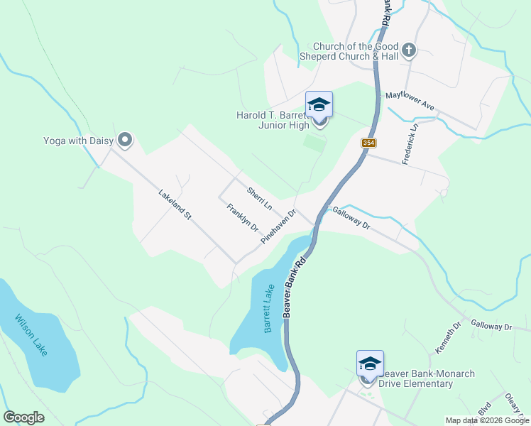 map of restaurants, bars, coffee shops, grocery stores, and more near 18 Sherri Lane in Beaver Bank
