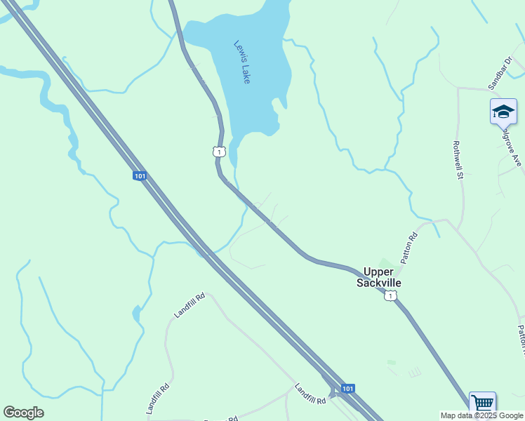 map of restaurants, bars, coffee shops, grocery stores, and more near 2693 Sackville Drive in Upper Sackville
