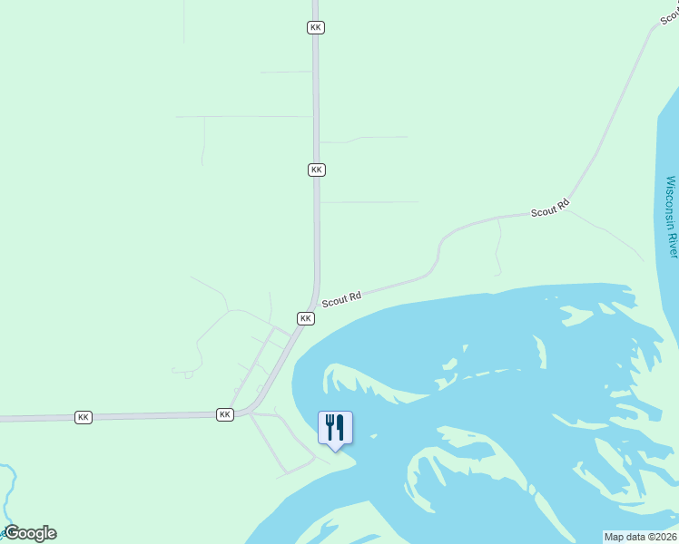 map of restaurants, bars, coffee shops, grocery stores, and more near 215041 County Road KK in Mosinee