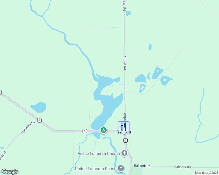 map of restaurants, bars, coffee shops, grocery stores, and more near N6339 Airport Road in Bowler