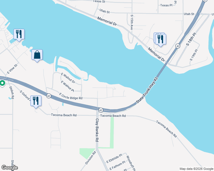 map of restaurants, bars, coffee shops, grocery stores, and more near 839 Circle Ridge Circle in Sturgeon Bay