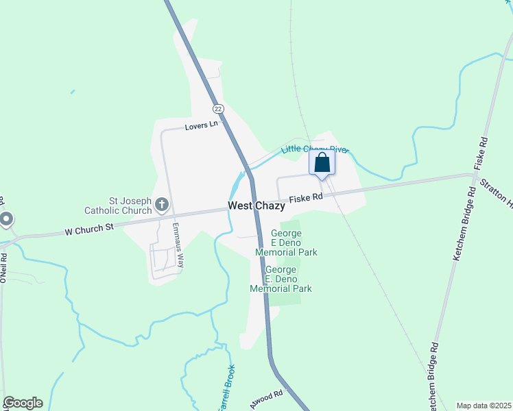 map of restaurants, bars, coffee shops, grocery stores, and more near in West Chazy