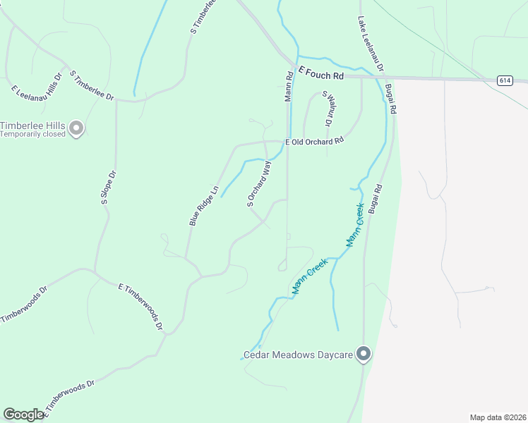 map of restaurants, bars, coffee shops, grocery stores, and more near 10740-10898 South Orchard Way in Traverse City