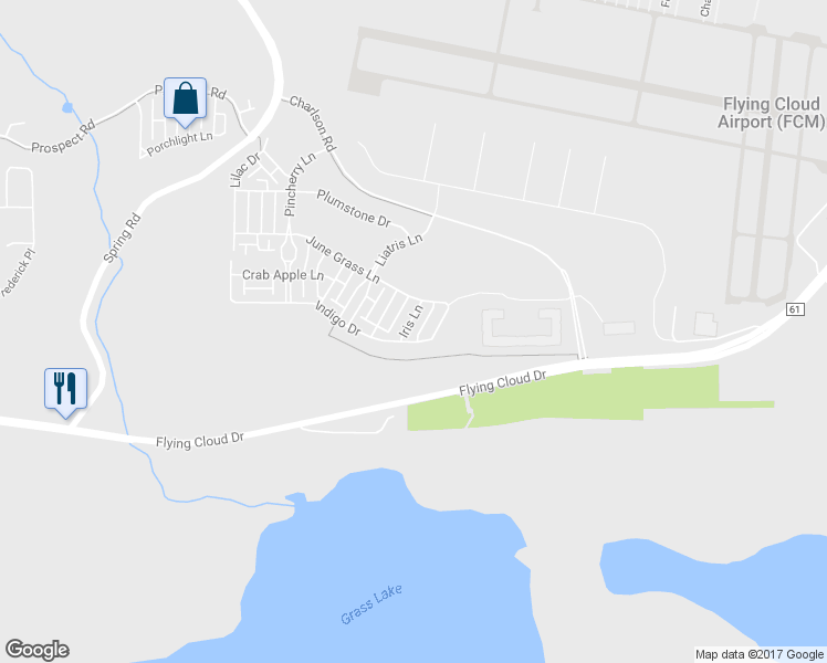 map of restaurants, bars, coffee shops, grocery stores, and more near 10025 Iris Lane in Eden Prairie