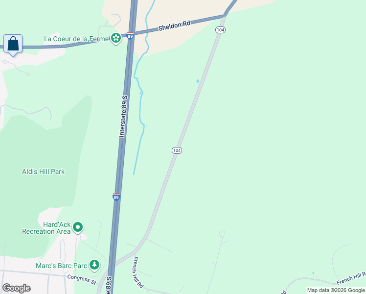 map of restaurants, bars, coffee shops, grocery stores, and more near 1260 Fisher Pond Road in Saint Albans City