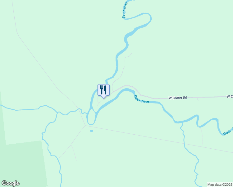 map of restaurants, bars, coffee shops, grocery stores, and more near 195 W Cotter Rd in Brasher Falls