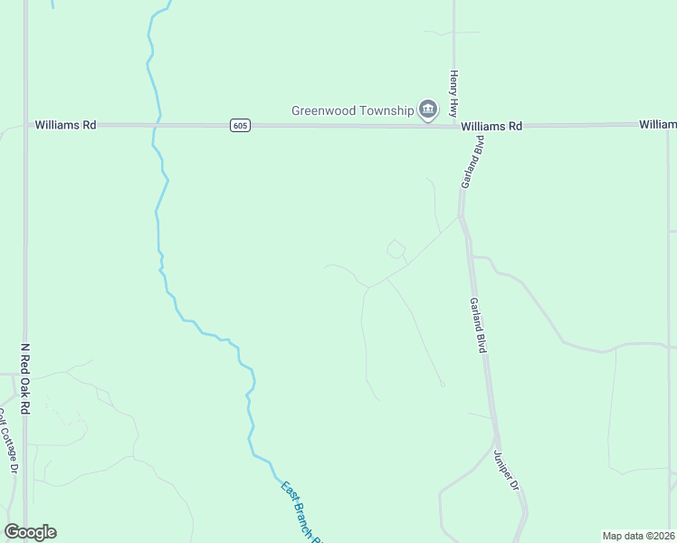 map of restaurants, bars, coffee shops, grocery stores, and more near 101-103 Longfield Drive in Oscoda