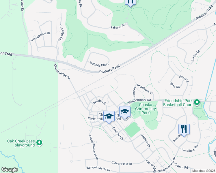map of restaurants, bars, coffee shops, grocery stores, and more near 1349 Romeo Court in Chaska