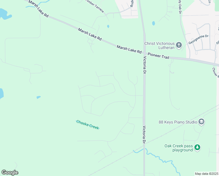 map of restaurants, bars, coffee shops, grocery stores, and more near 10075 Guernsey Avenue in Chaska