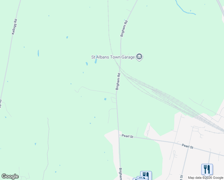 map of restaurants, bars, coffee shops, grocery stores, and more near 141 Brigham Road in Saint Albans City