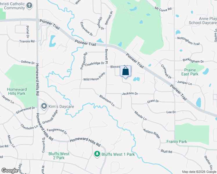 map of restaurants, bars, coffee shops, grocery stores, and more near 9969 Bennett Place in Eden Prairie