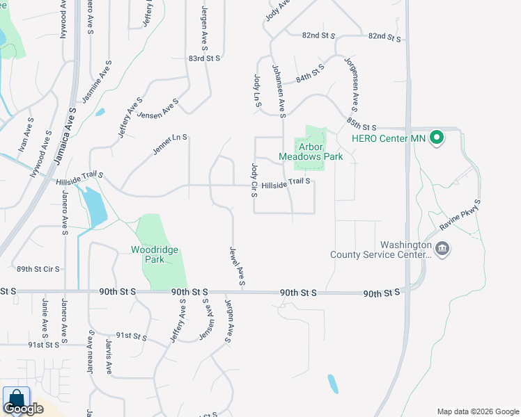map of restaurants, bars, coffee shops, grocery stores, and more near 8821 Jody Circle South in Cottage Grove
