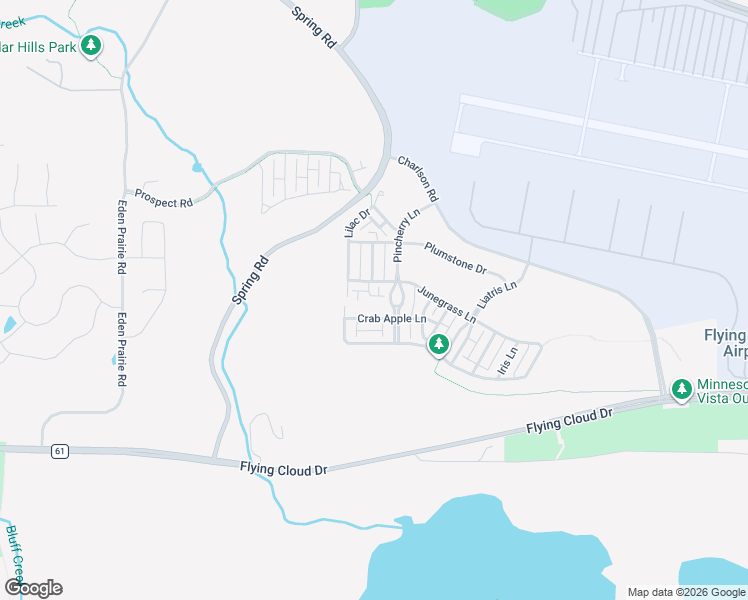 map of restaurants, bars, coffee shops, grocery stores, and more near 15571 June Grass Lane in Eden Prairie