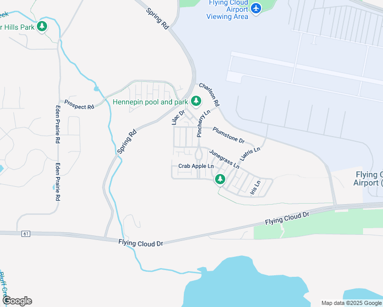 map of restaurants, bars, coffee shops, grocery stores, and more near 15571 June Grass Lane in Eden Prairie