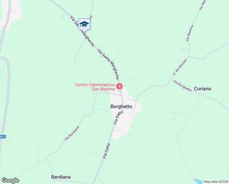 map of restaurants, bars, coffee shops, grocery stores, and more near 2B Via Alberto Bricoli in Provincia di Parma